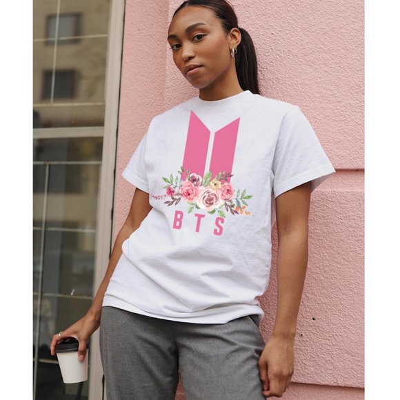 BTS Floral Logo Graphic Tee - Picture 2 of 3